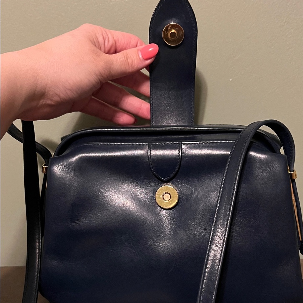 EUC Salvatore Ferragamo Navy Crossbody Bag Vintage - Picture 11 of 12
